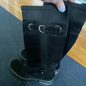 Aquatalia black suede knee high boots. Size5.5